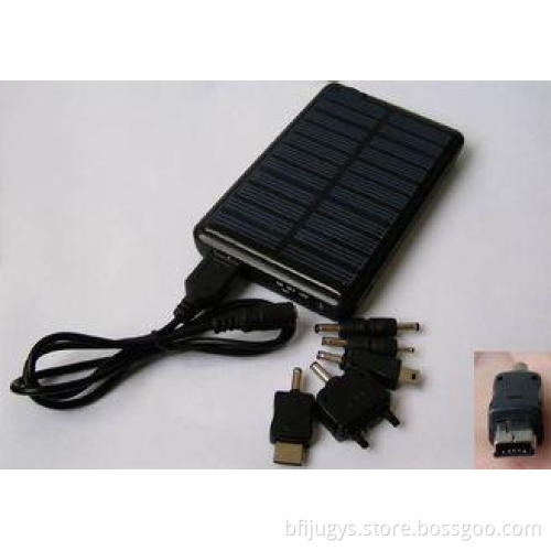 Portable Black 5V 1.5A Mobile Phone Solar Charger for iPhon